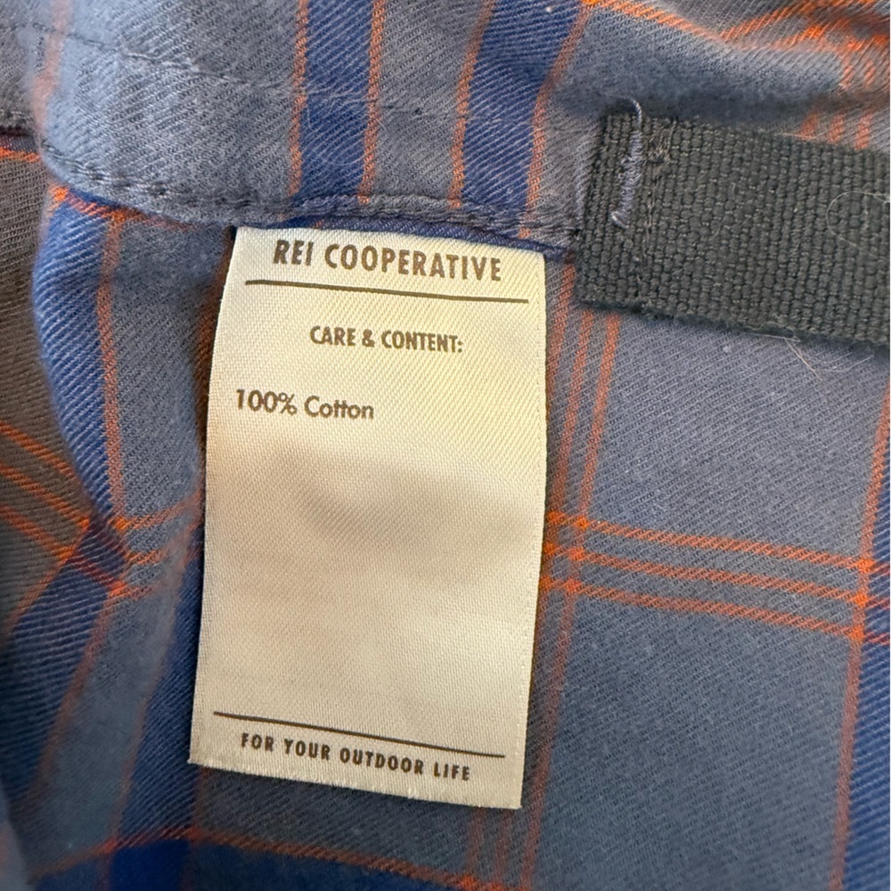 REI Cooperative Cotton Plaid Men's Shirt M - Picture 8 of 8